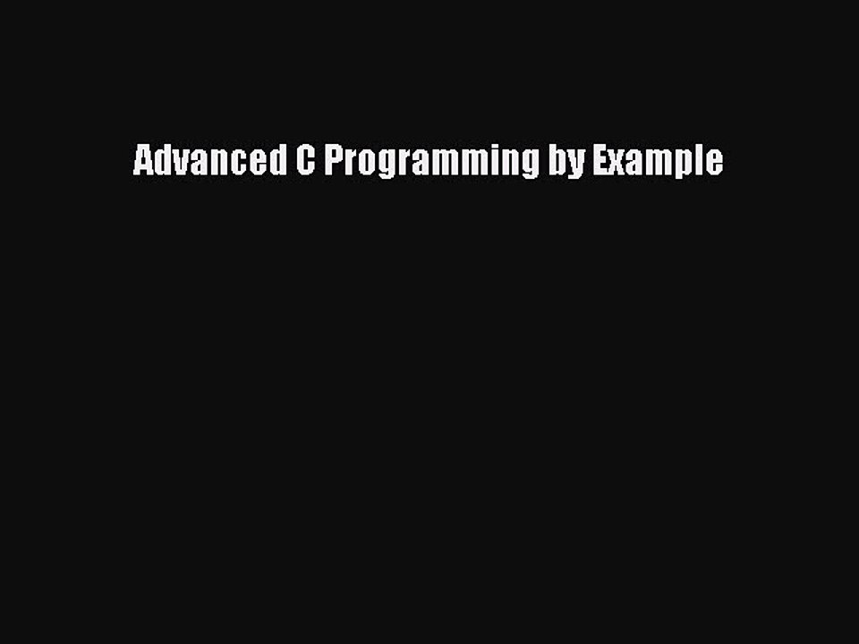 Master Advanced C Programming with This Expert Guide 📘