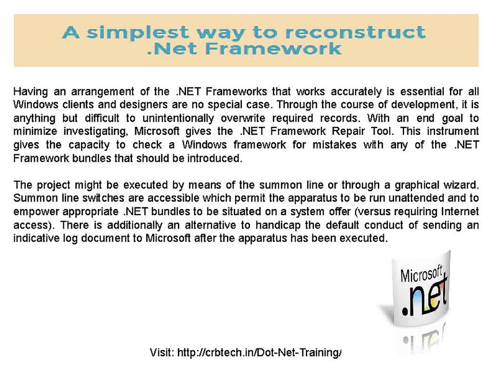A simplest way to reconstruct .Net Framework