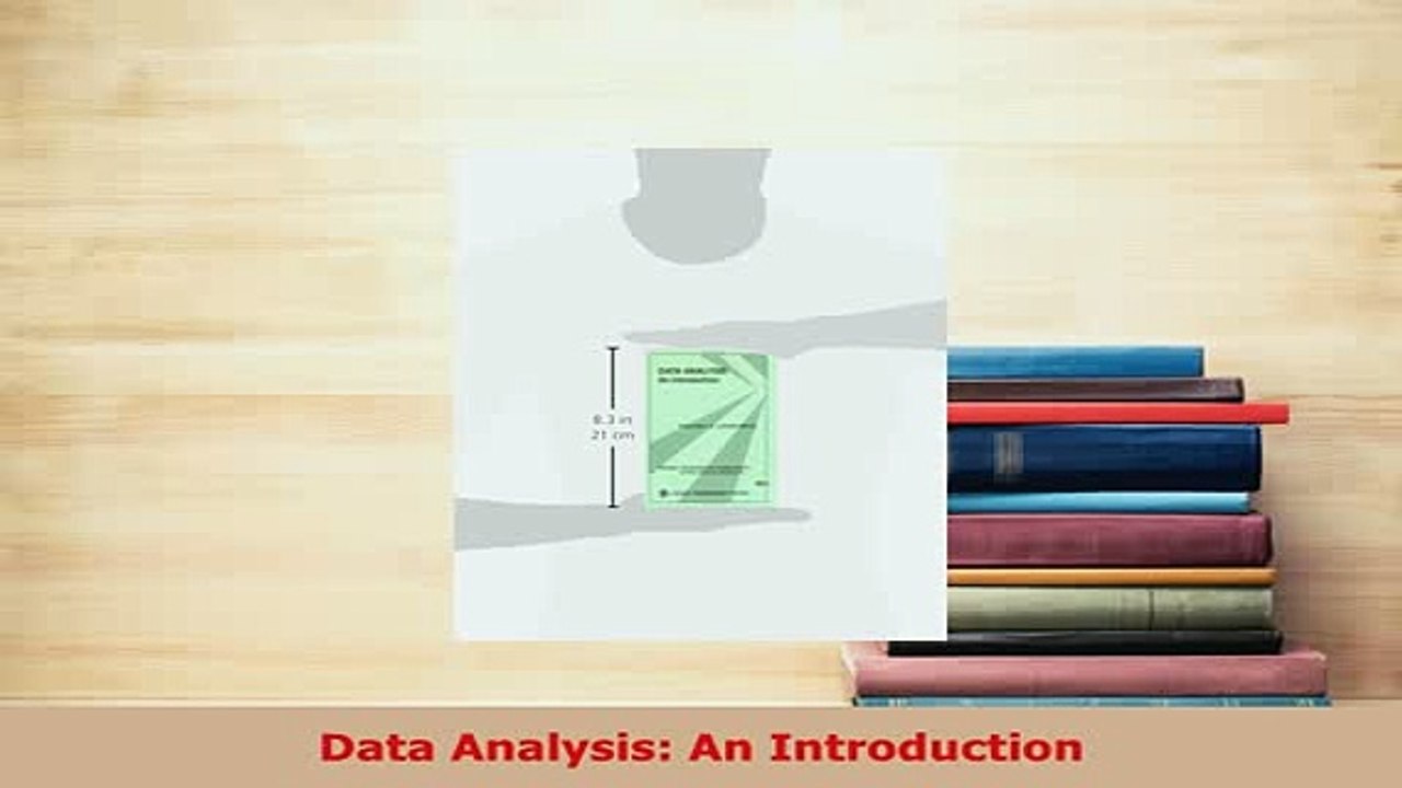 Read  Data Analysis An Introduction Ebook Free