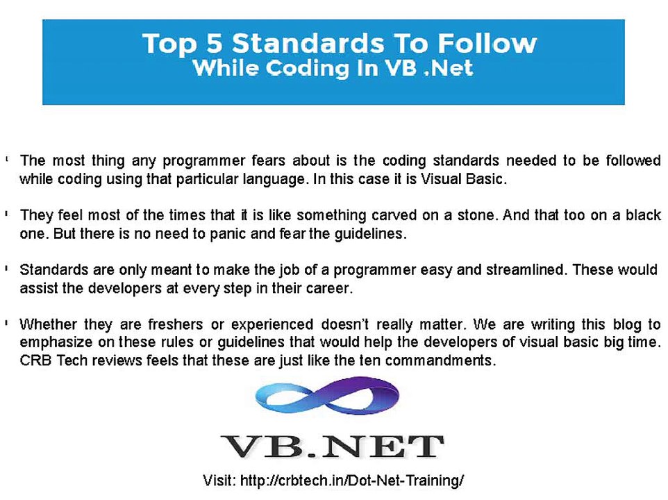 Coding Standards for VB.Net Developers