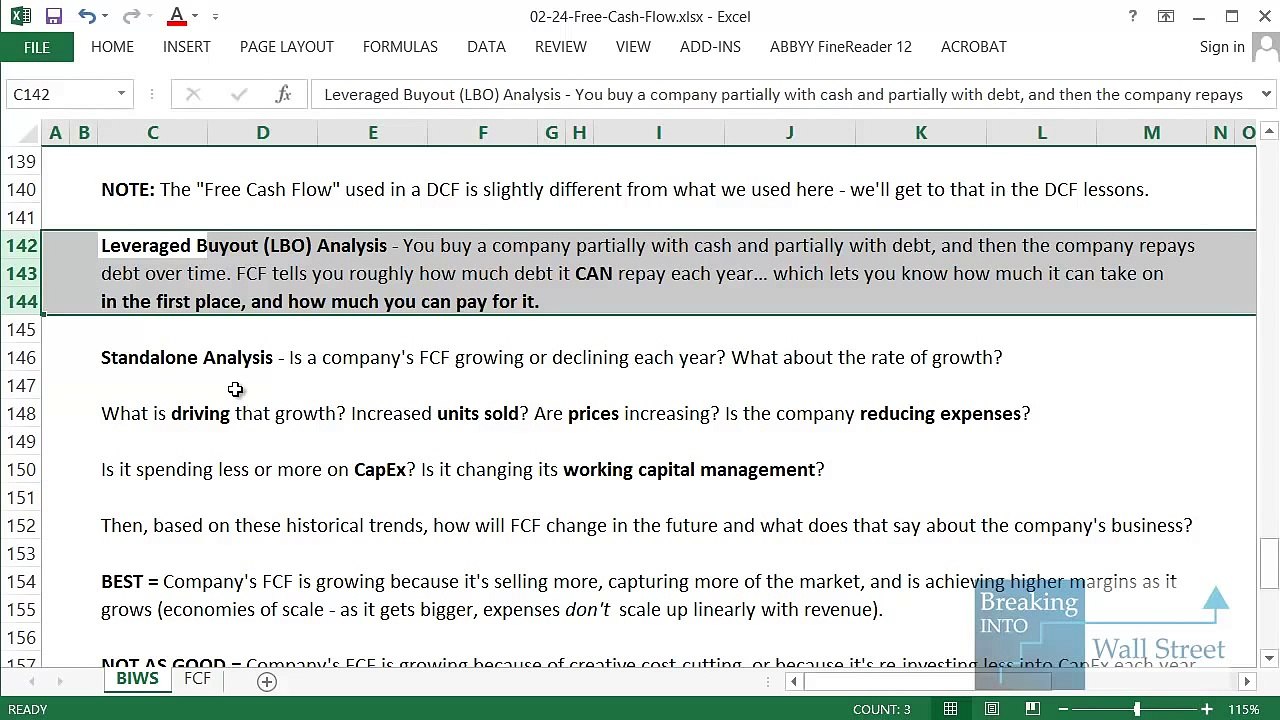 Free Cash Flow- How to Interpret It and Use It In a Valuation