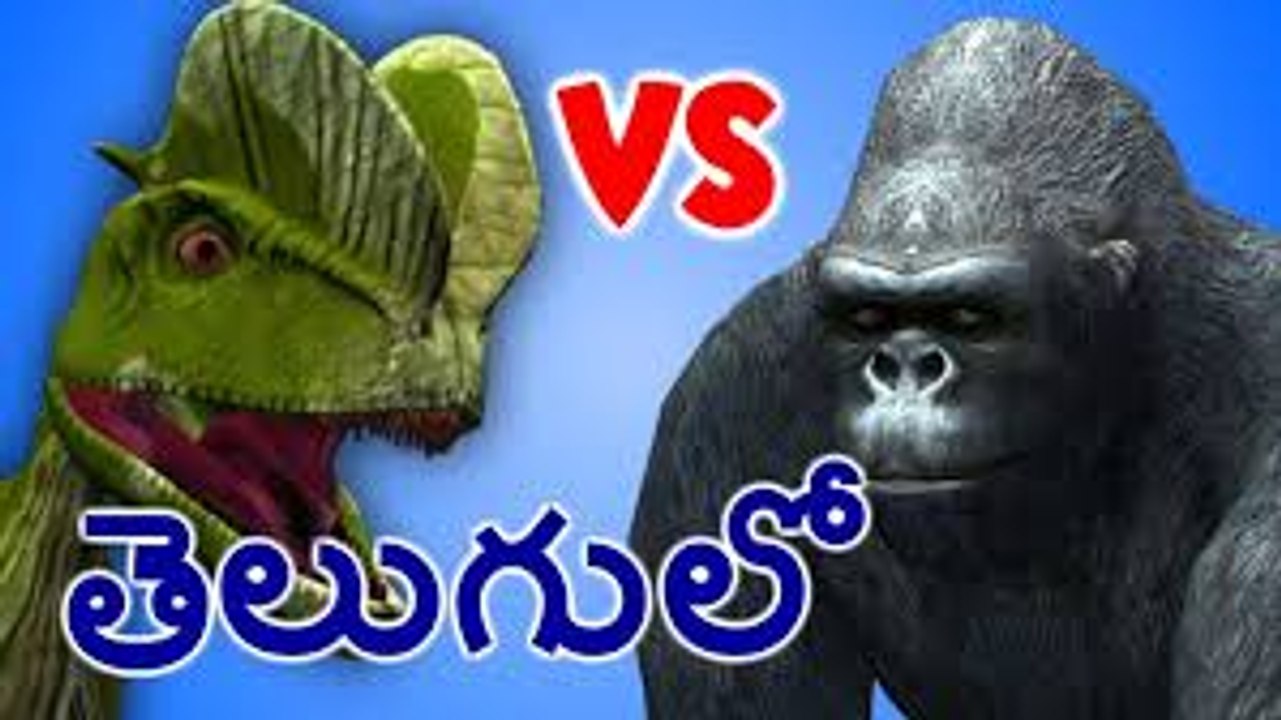 Crazy Gorilla Vs Bull man Telugu _Top English Nursery Rhymes in Telugu
