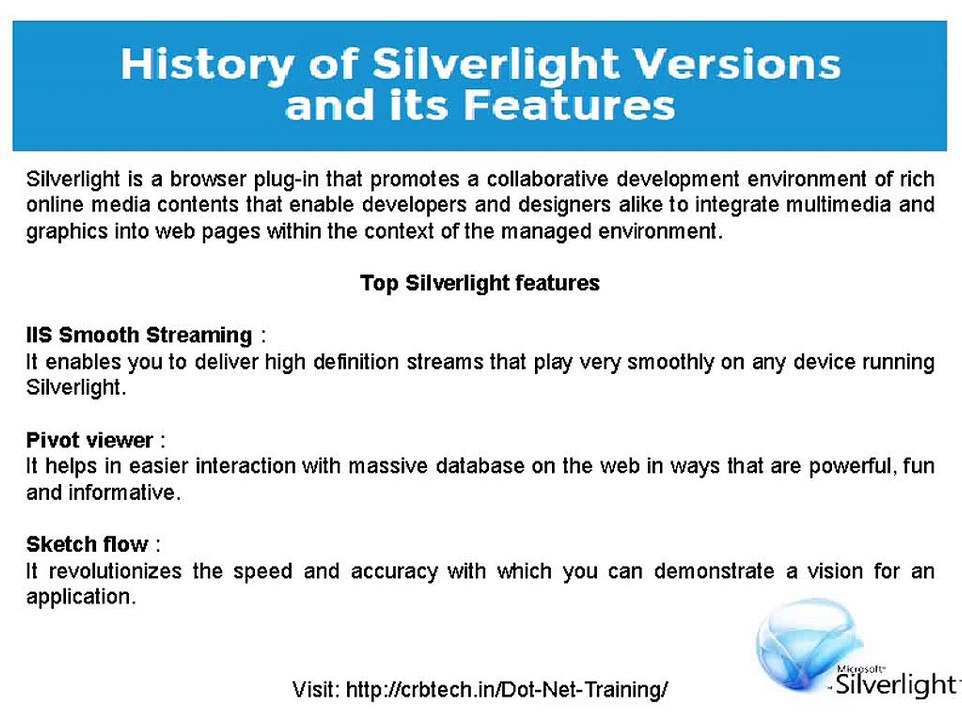 History-of-Silverlight-Versions-and-its-Features-CRB-Tech