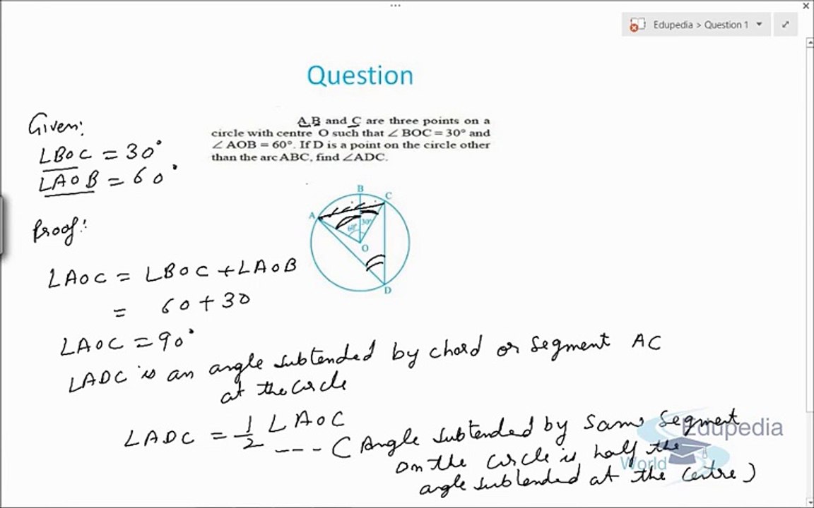 Question paper - 1 (Related equilateral Triangle - Circle)
