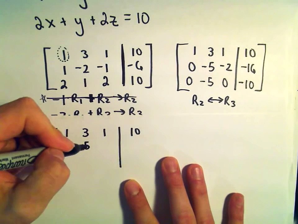 Using Gauss-Jordan to Solve a System of Three Linear Equations