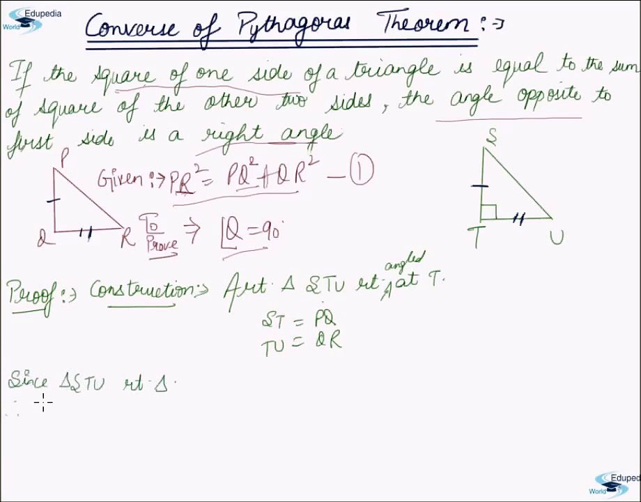 Converse of Pythagoras Theorem