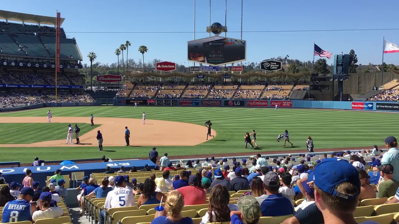 Protestors at Dodger Stadium July 3, 2016
