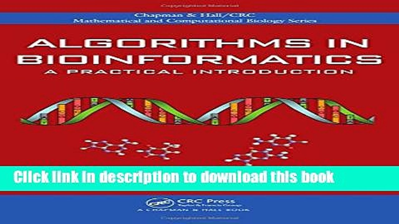 Read Algorithms in Bioinformatics: A Practical Introduction (Chapman   Hall/CRC Mathematical and
