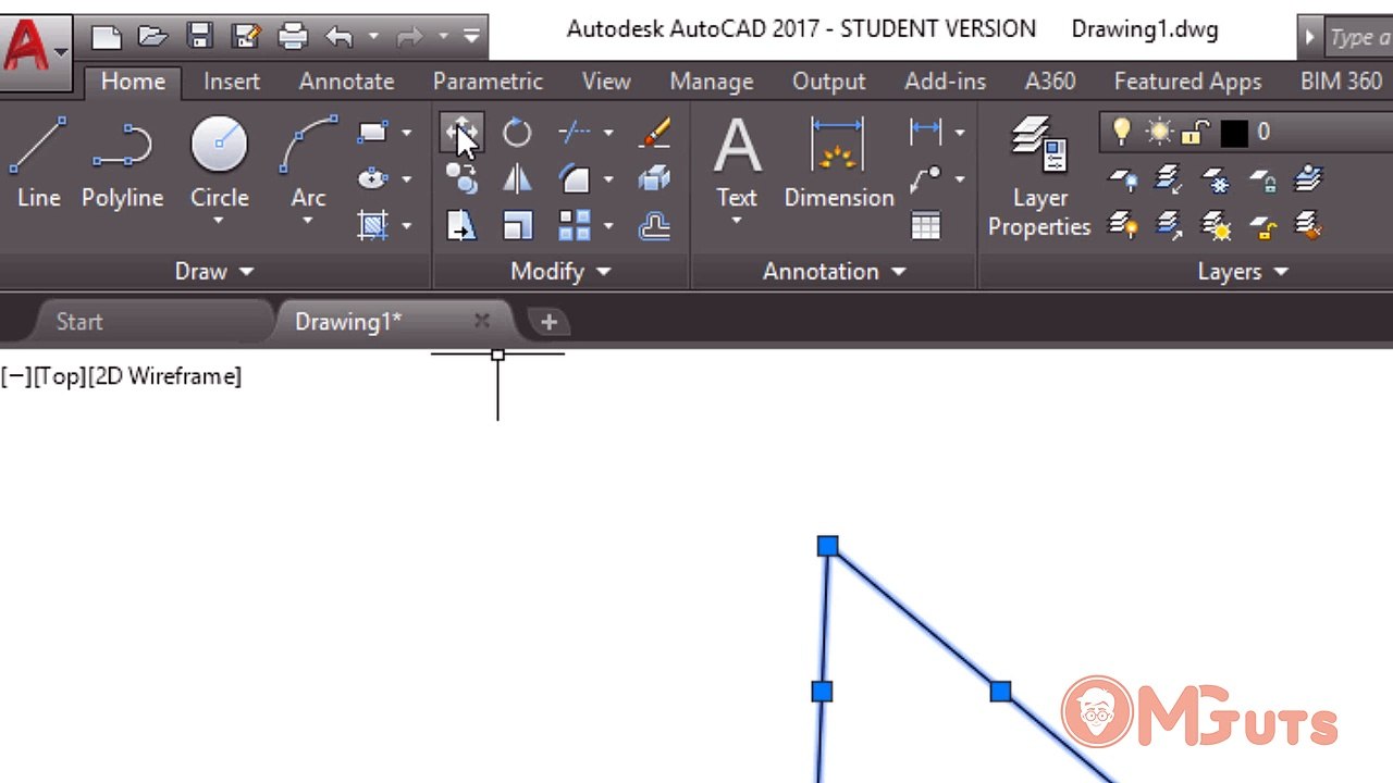Free Autocad tutorials for new beginner - Move and Copy tools in Autocad