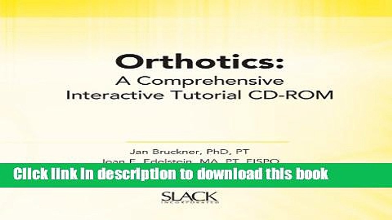 [PDF] Orthotics: A Comprehensive Interactive Tutorial Download Online