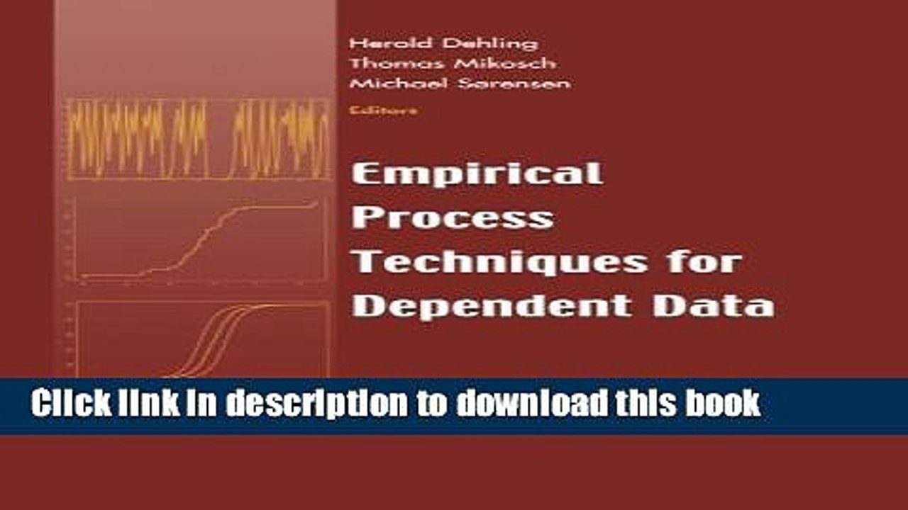 PDF  Empirical Process Techniques for Dependent Data  Online