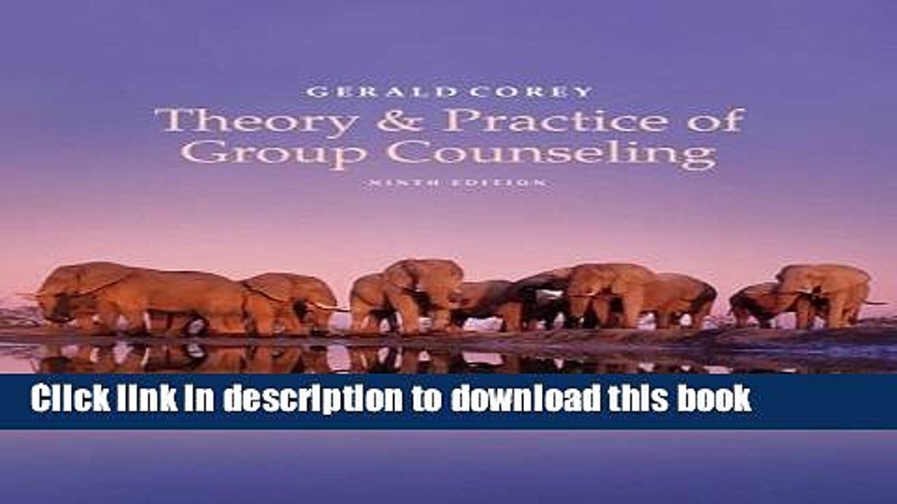 [PDF] Theory and Practice of Group Counseling Free Online