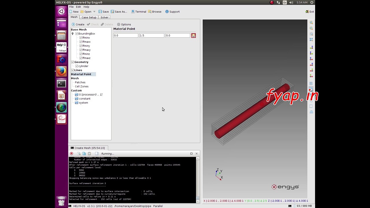 Helyx OS and Snappyhexmesh Tutorial to generate internal grid for a pipe