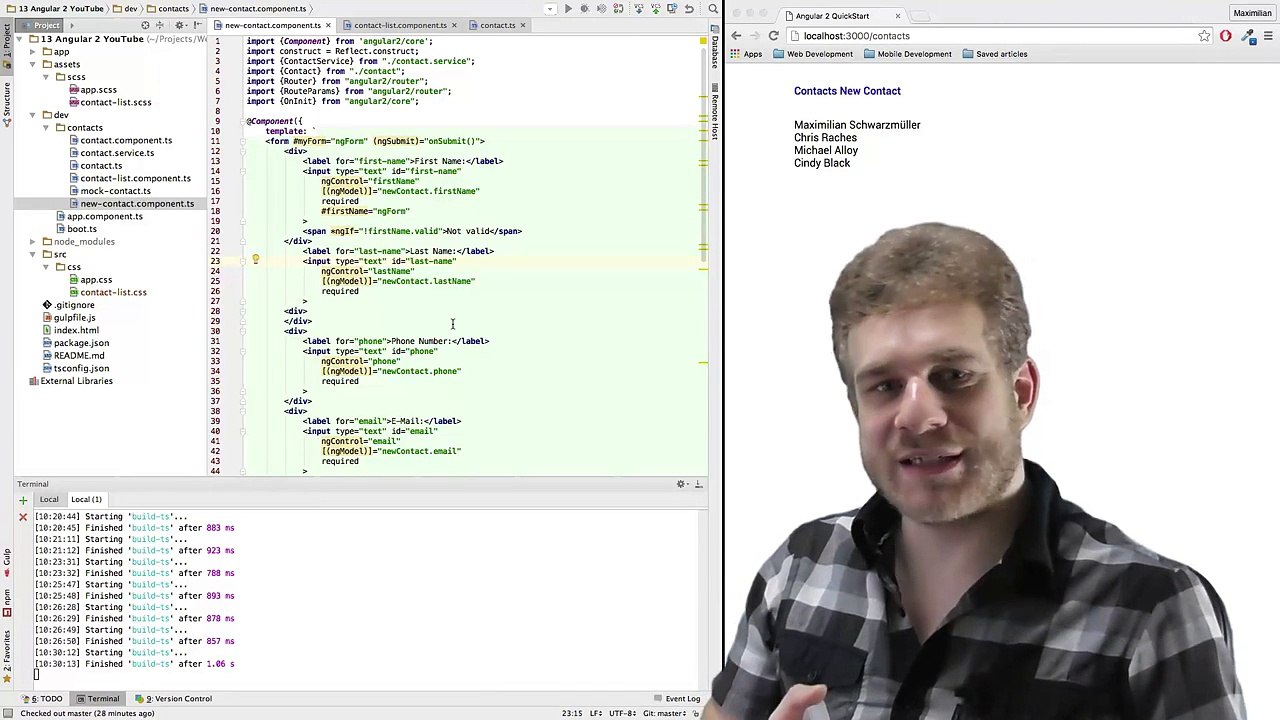 Angular 2 Tutorial (2016) - Forms using Angular 2 Formbuilder
