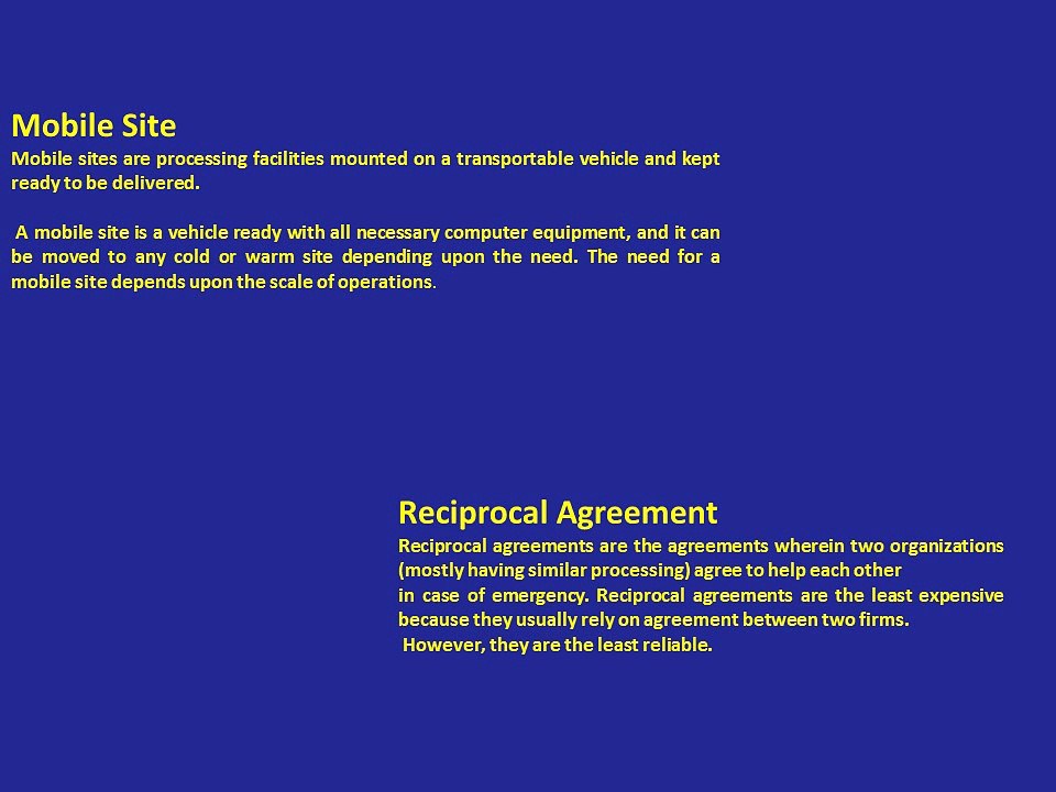 CISA Exam-Testing Concept-Alternate Recovery Site