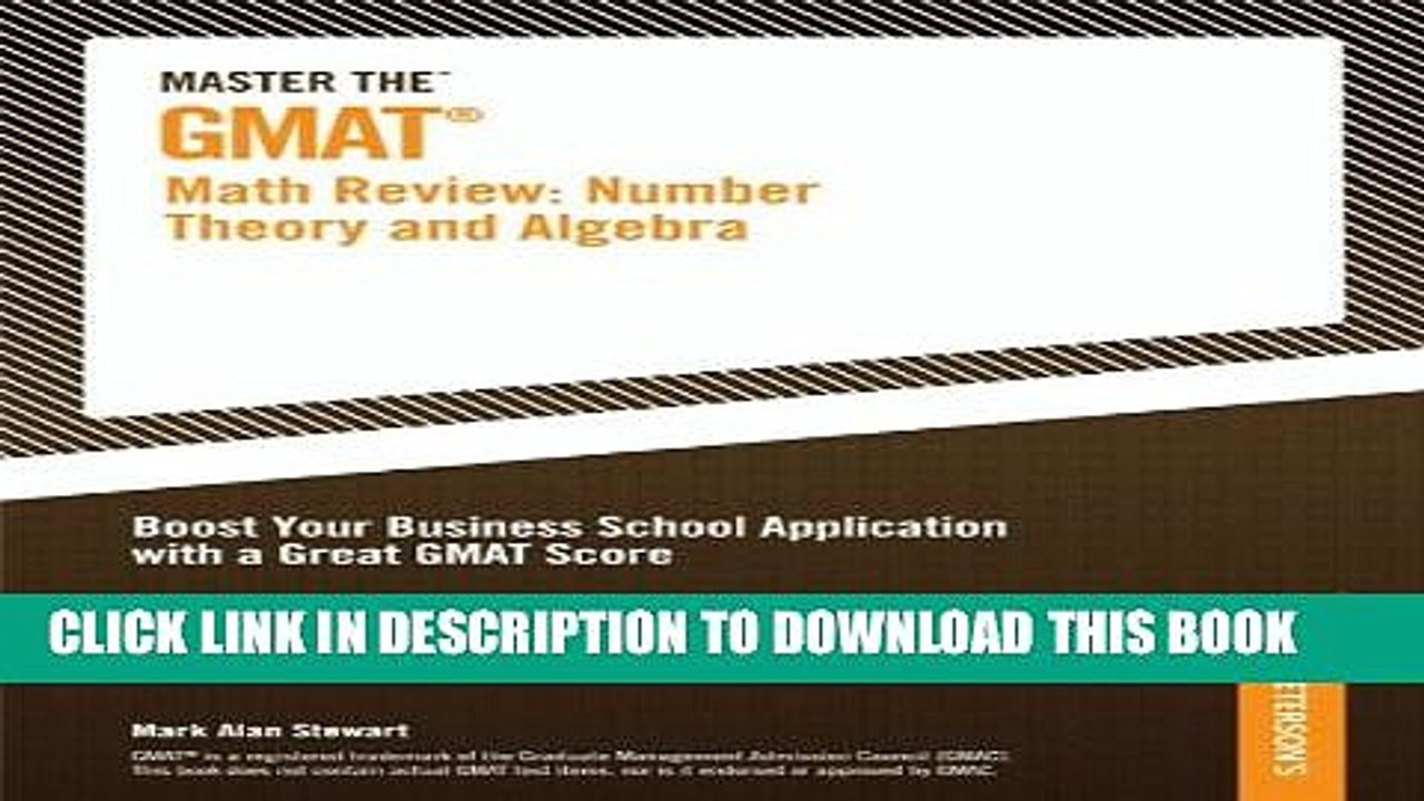 [PDF] Master the GMAT--Math Review: Number Theory and Algebra Popular Colection