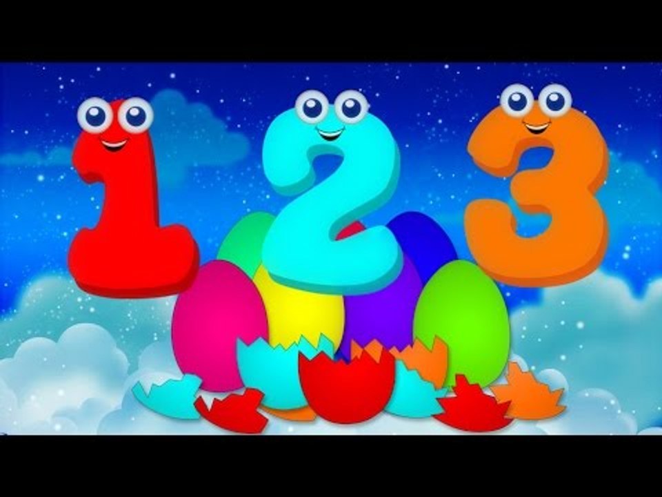 Number Song and Unboxing of Surprise Eggs | Learning the Ten Little Numbers