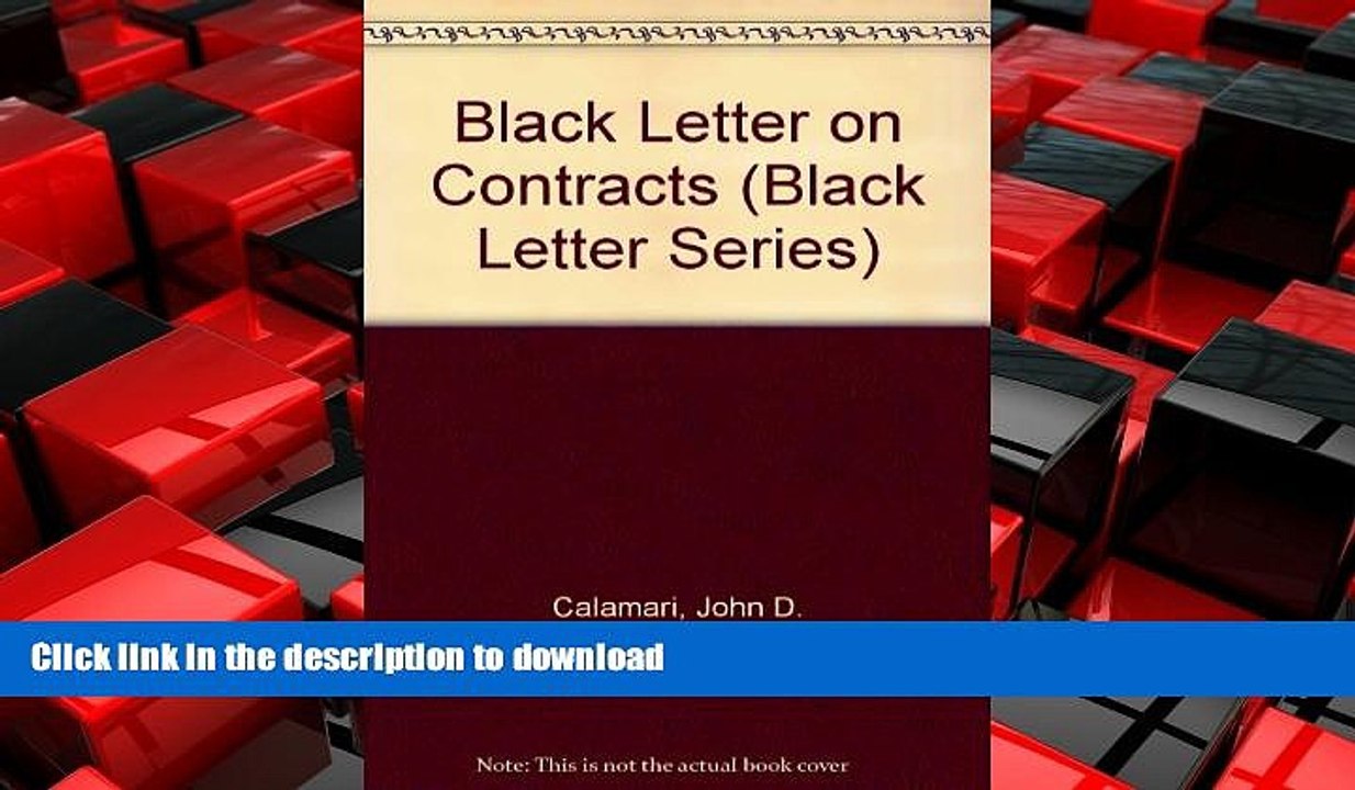 DOWNLOAD Contracts (Black Letter Series) READ PDF FILE ONLINE