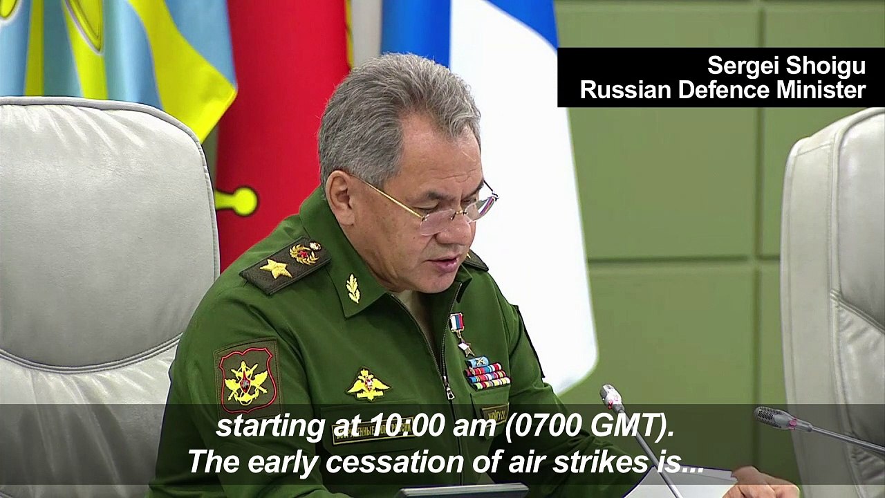 Russia halts Aleppo strikes ahead of brief truce