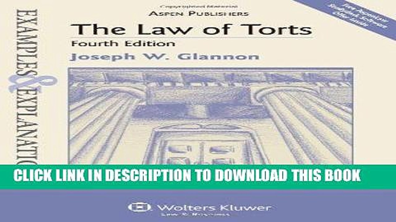 [PDF] The Law of Torts: Examples   Explanations, 4th Edition Full Online