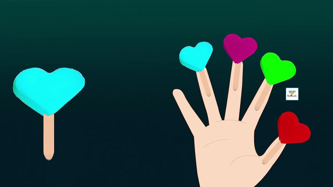 Heart Lollipop Icecream Finger Family | Daddy Finger Songs for Kids