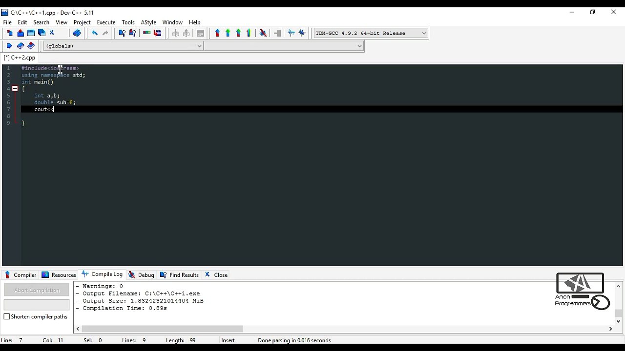Subtraction Program C++#2