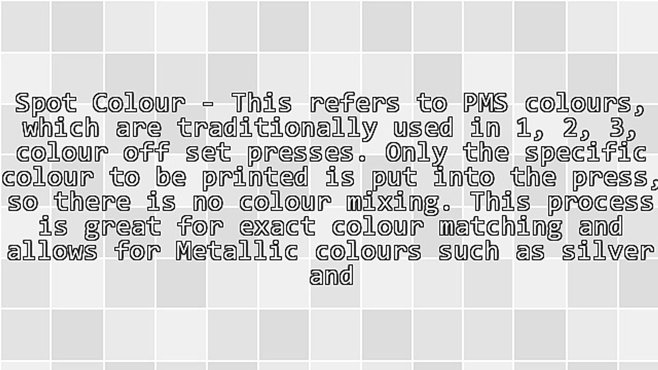 Printing Words and Terms Explained