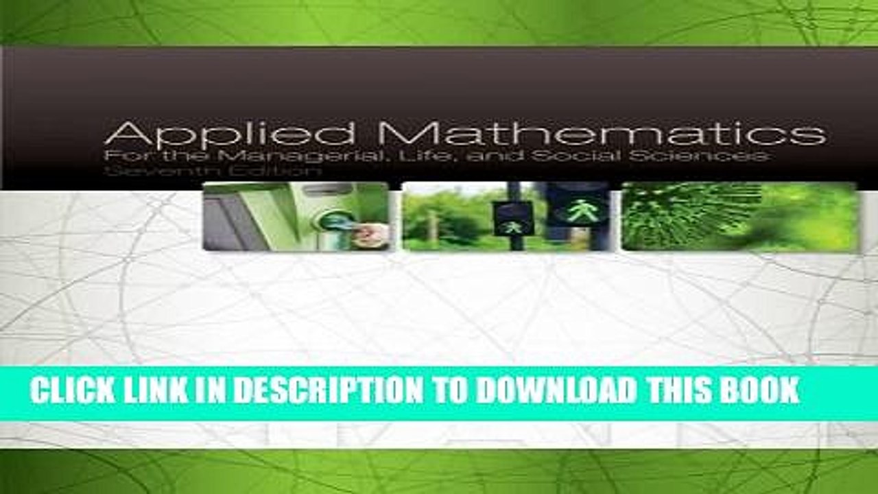 Read Now Applied Mathematics for the Managerial, Life, and Social Sciences Download Book