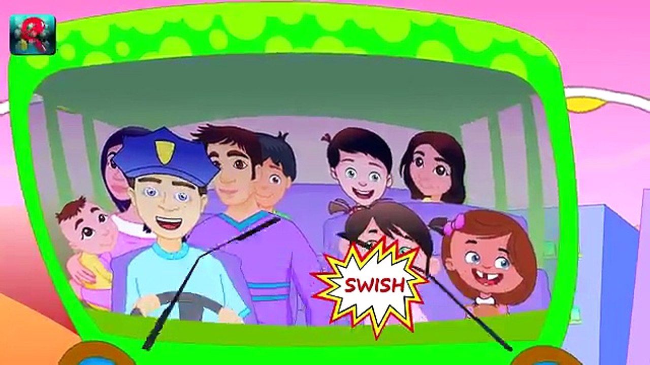 Wheels on the Bus - Green Bus Song