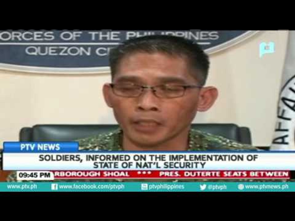 Soldiers, informed on the implementation of State of National Emergency