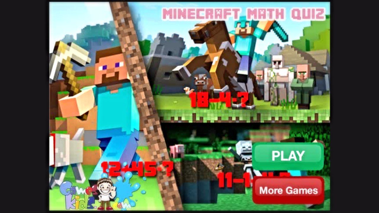 :-) Minecraft Math Quiz Top Math Skill Mind Game Concentration Game 2017