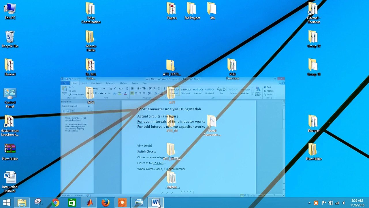 Boost Converter Analysis using matlab