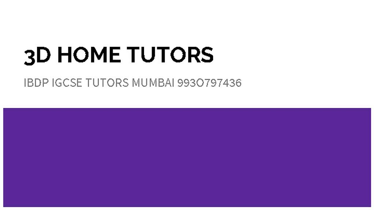 IBDP TUTOR MUMBAI 993O797436 Physics chemistry