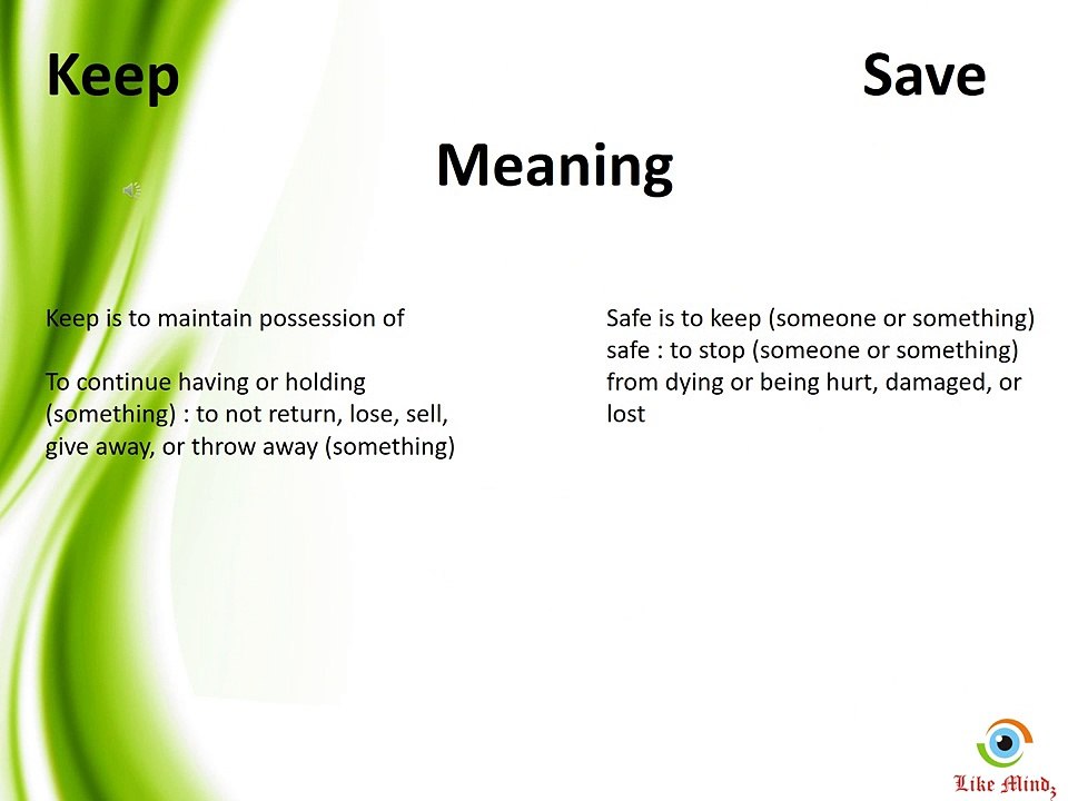 Keep vs. Save: Understand the Key Differences 🔍