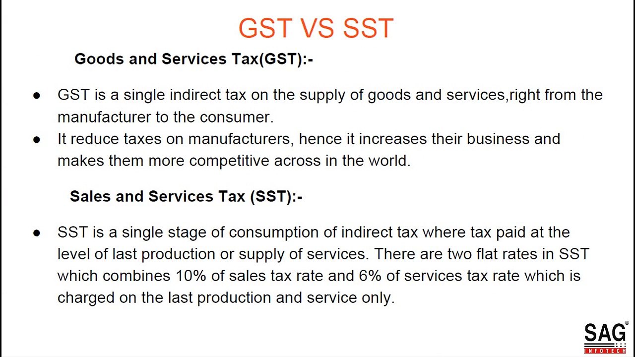 Difference between GST and SST