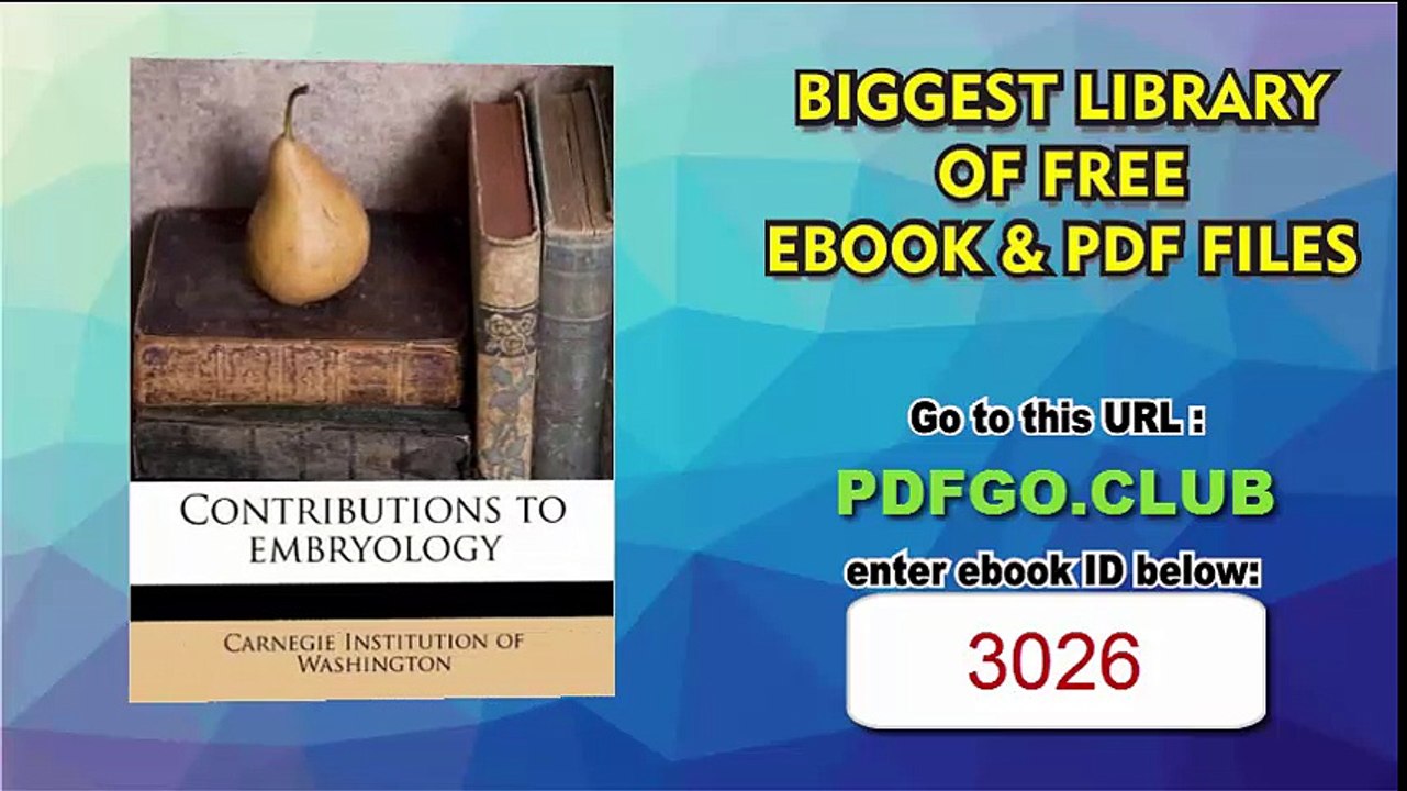 Contributions to embryology4