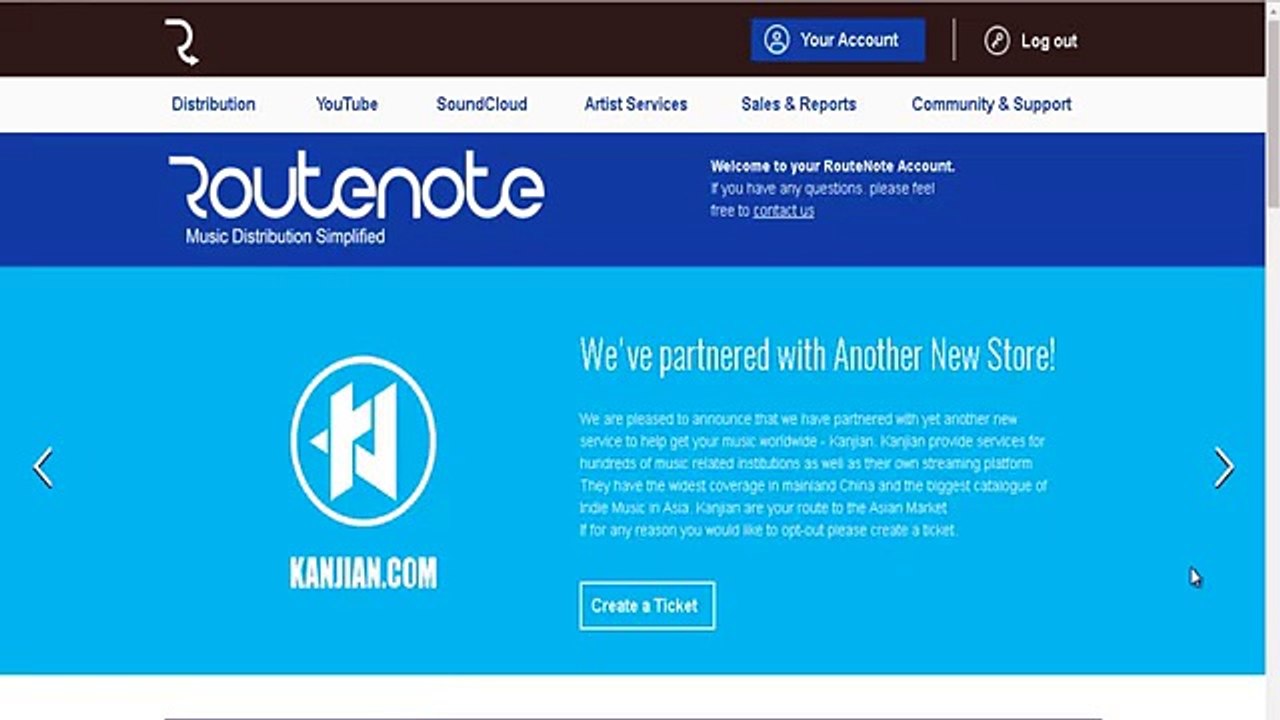 Soundcloud  con 'RouteNote'