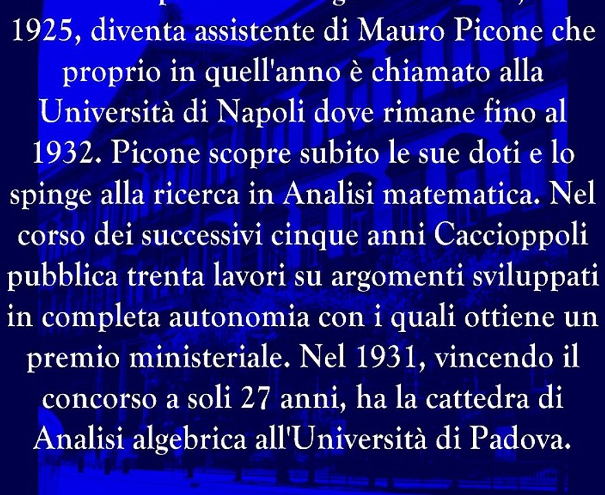 Renato Caccioppoli la sofferta scienza di un genio della matematica