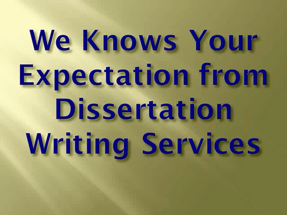 Dissertation Writing Services