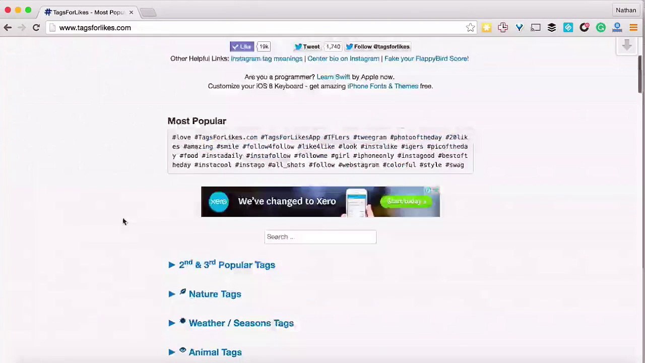 Researching Hashtags
