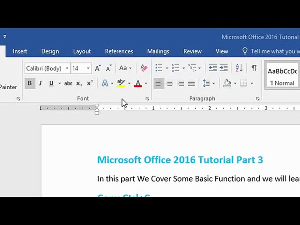 How to use Microsoft office 2016 Tutorial for beginners in hindiurdu Part 3 Understanding The Basic Function_WMV V9
