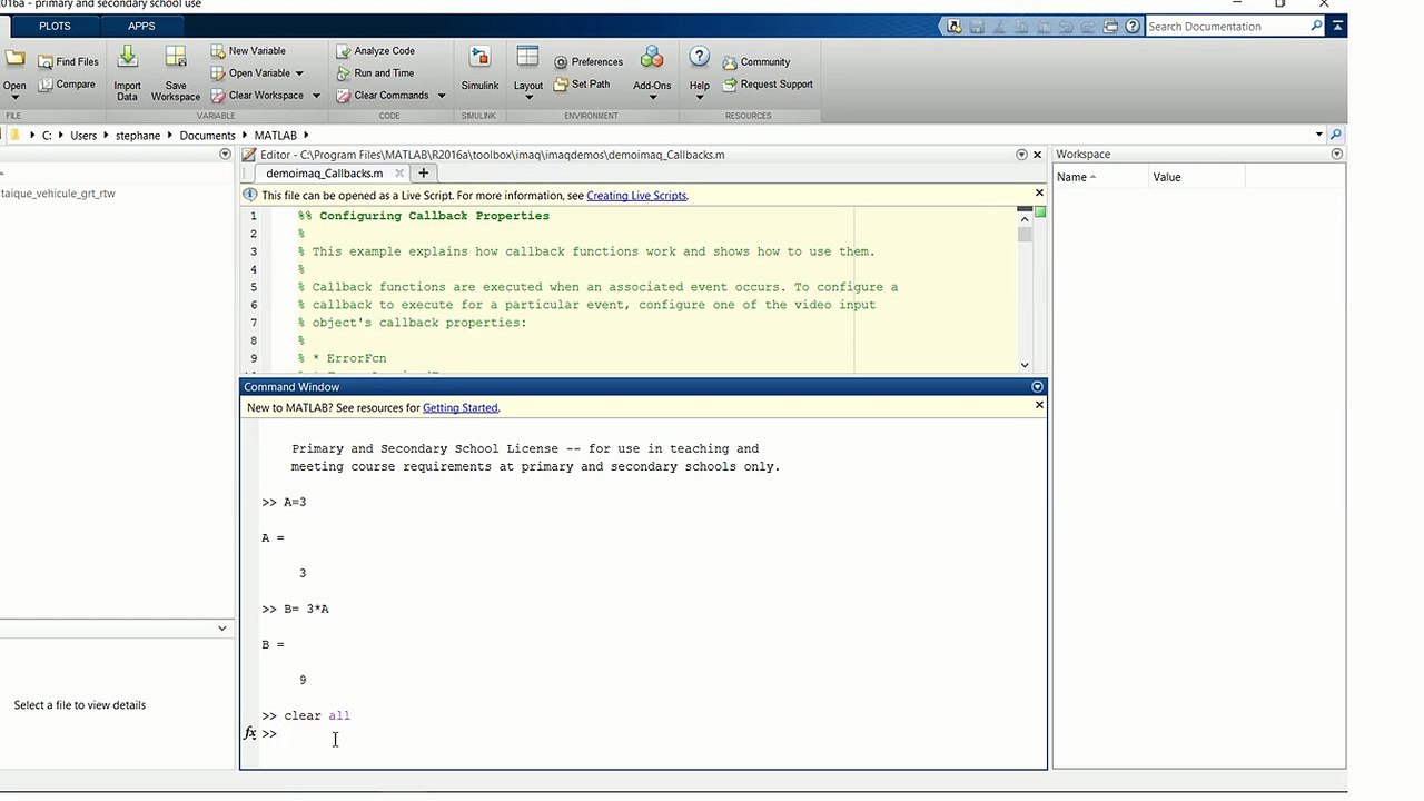 Découvrir l'environnement Simulink 2016