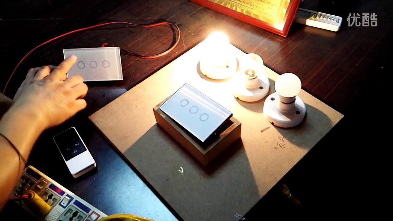 zwei gang touch schalter glas Installation Programmierung modellbau Touch-Licht / Wandschalter