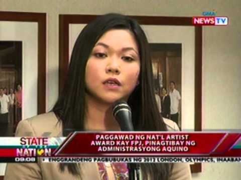 SONA: Paggawad ng nat'l artist award kay FPJ, pinagtibay ng administrasyong Aquino