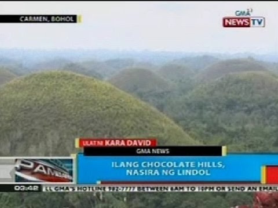 BP: Ilang Chocolate Hills sa Bohol, nasira ng lindol