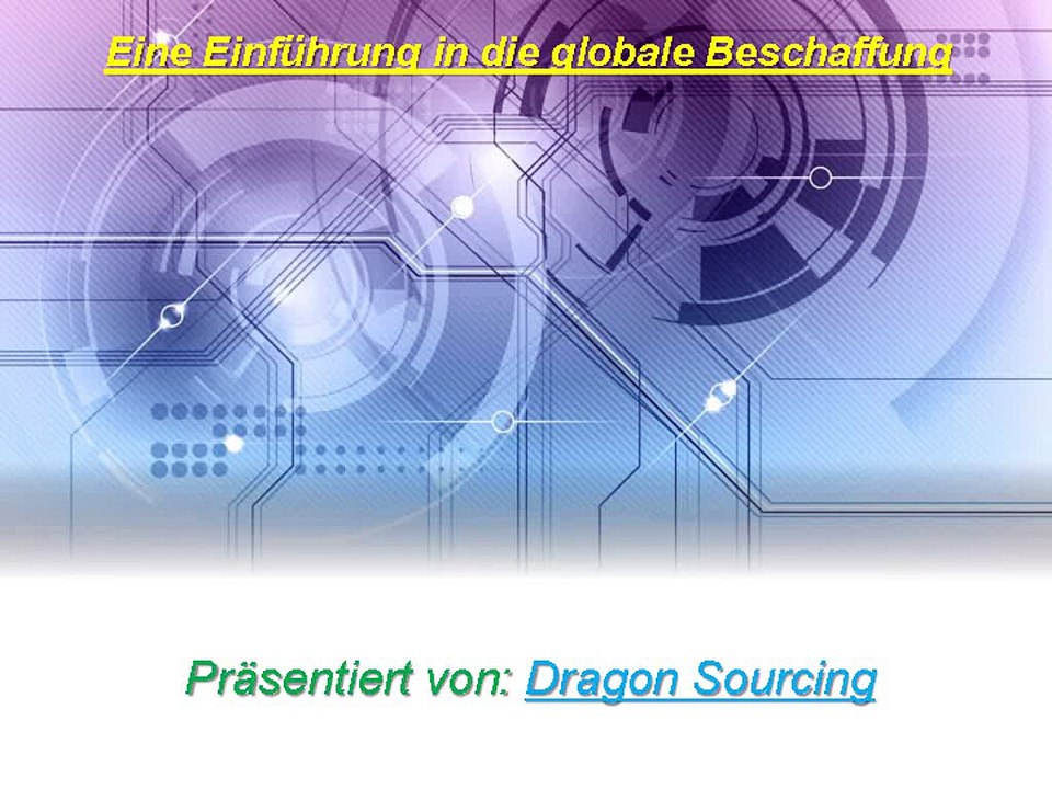 Eine Einführung in die globale Beschaffung