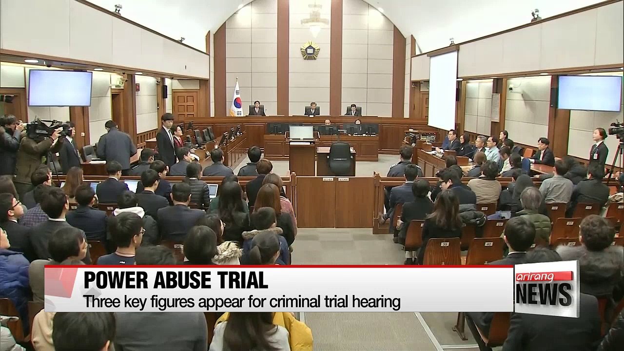 Three key figures -- Choi, Chang and Kim -- appear for criminal trial hearing
