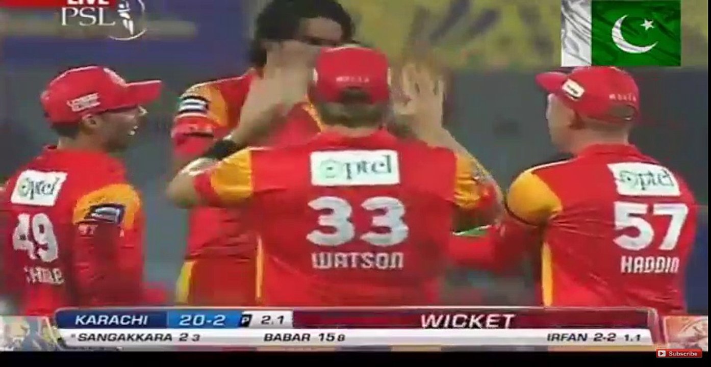 Mohammad Irfan brutal yorker to Sangakkara