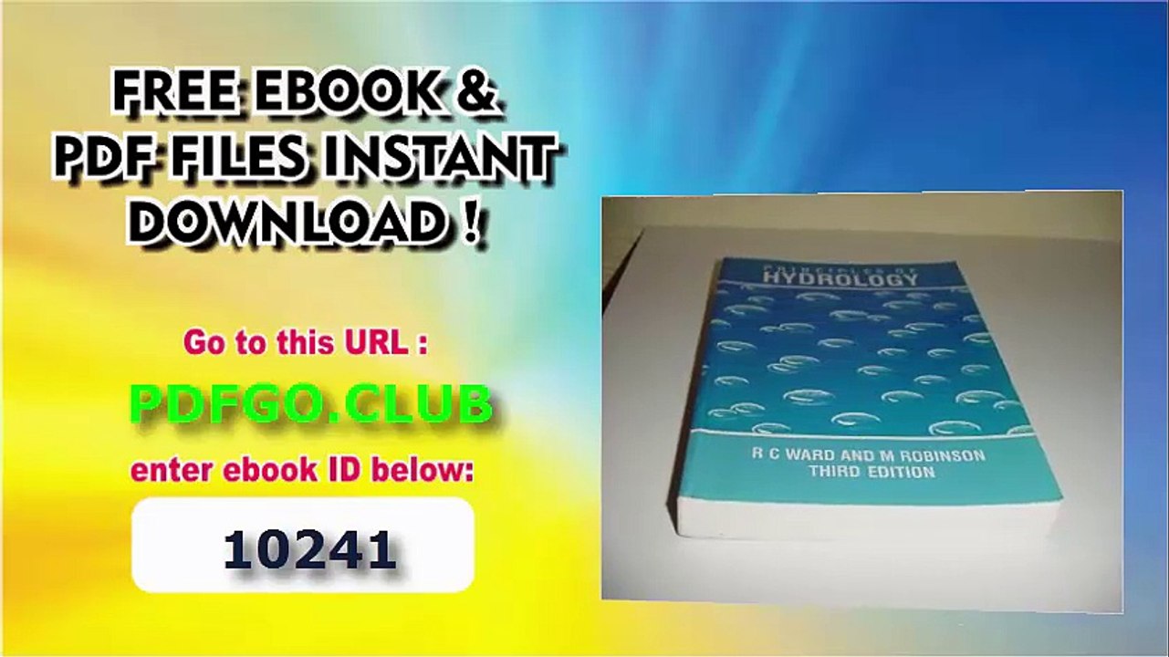 Principles of Hydrology