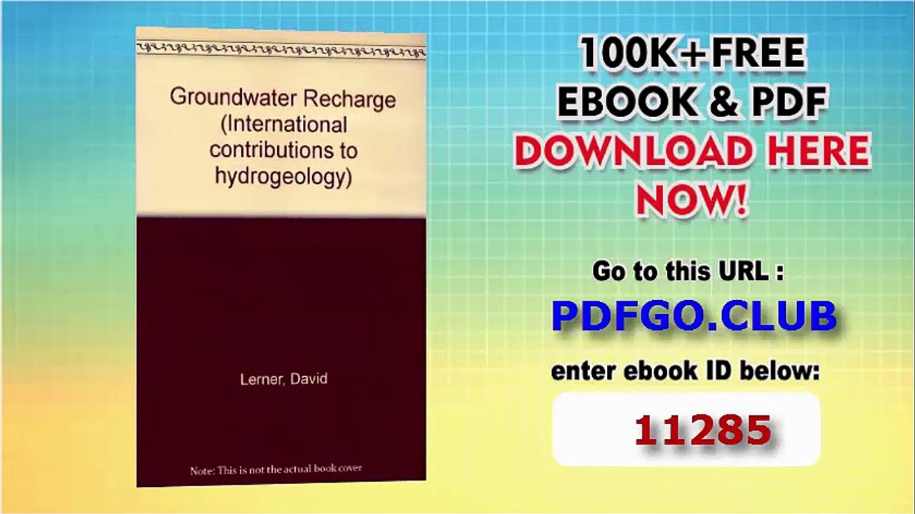 Groundwater Recharge (International contributions to hydrogeology)